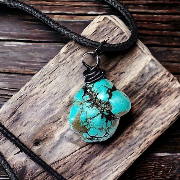 5 For $25💫Santa Fe Boho Turquoise Magnesite Stone Nugget Pendant Necklace - Picture 6 of 6